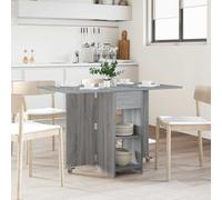 Ordellia Table à dîner Extensible en Bois d'ingénierie Sonoma Gris 115x70x75 cm pour Salle à Manger Bureau Console modulable avec Plateau Pliant et Design Anti-basculement
