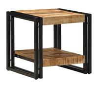 Ordellia Table Basse appoint Marron en Bois de Mangue Massif, 40 x 40 x 38 cm, Meuble Console avec étagère et Rangement, pour Salon séjour Chambre Bureau au Design Vintage Moderne