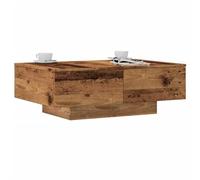 Ordellia Table Basse Vieux Bois en Bois d ingénierie 90 x 60 x 31 cm, Meuble Console avec Rangement pour Salon séjour Chambre Bureau, Style Vintage, 60 kg