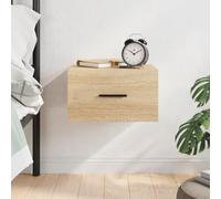 Ordellia Table Chevet Nuit Murale chêne Sonoma 35 x 35 x 20 cm, Bois d ingénierie, Meuble appoint Suspendu, Rangement Compact pour Chambre, Salon, lit, pour réveil et Lampe