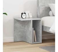 Ordellia Table d’appoint Gris béton en Bois d’ingénierie 37 x 32 x 40 cm avec Rangement, guéridon Console pour Salon Chambre entrée Bureau, Plateau Stable