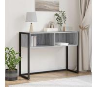 Ordellia Table d'appoint Gris Sonoma 100 x 36 x 75 cm Bois d'ingénierie, Console Industrielle en Bois métal, Support Stable pour Salon Chambre lit Couloir entrée Bureau intérieur