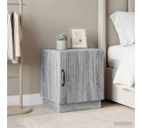Ordellia Table de Chevet 2 pcs Sonoma Gris en Bois d’ingénierie, 43 x 34,5 x 47 cm, Meuble appoint Compact, Rangement avec Porte à charnière, Usage lit Salon Chambre, Style Vintage scandinave