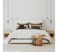 Ordellia Table de Chevet en chêne 2 pcs avec tiroir Coulissant et étagère de Rangement, Meuble appoint pour Chambre lit, Bois d’ingénierie et MDF