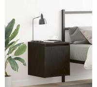Ordellia Table de Chevet Murale Noire en Bois d ingénierie 38x34x40 cm, Meuble d appoint pour Chambre lit, Rangement Compact, étagère Suspendue pour Lampe et réveil