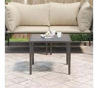 Ordellia Table de Jardin Grise en Acier 48x48x37 cm, Table Basse carrée extérieure, capacité 110 kg, Usage terrasse Balcon, Assemblage requis, Configuration modulaire pour Salon
