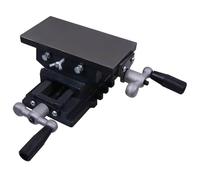 Ordellia Table d'étau à glissière transversale manuelle en fonte robuste pour perçage précis sur établi, idéal pour menuiserie, bricolage, soudure et assemblage, avec base stable et réglage facile