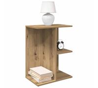 Ordellia Tables de Chevet 2 pcs chêne Artisanal Bois d ingénierie 46,5 x 29 x 61 cm avec 3 Compartiments Rangement Chambre lit Nuit scandinave Vintage Compact