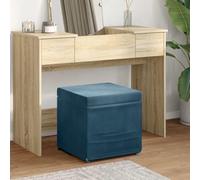 Ordellia Tabouret Bleu Velours Bois Composite 41x41x40 cm pour Cuisine Salle à Manger Salon Bistrot Debout Confortable et Résistant