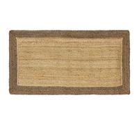 Ordellia Tapis de Surface en Jute Gris 60 x 110 cm, Tapis Moquette antiderapant Lavable pour Salon Chambre Cuisine Couloir Entree, Design Moderne Entretien Facile