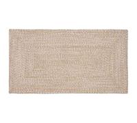 Ordellia Tapis de Surface Naturel et Blanc en Jute 60 x 110 cm, Fait Main, Usage intérieur, pour Salon, Chambre, Couloir, entrée, décor Moderne, Confort Quotidien