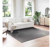 Ordellia Tapis de Surface PALMERAS Anthracite, Tapis Moquette Poil Doux Polyester 240 x 240 cm carré, Dos antidérapant Lavable en Machine pour Salon Chambre Couloir entrée extérieur