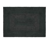 Ordellia Tapis de Surface rectangulaire Gris foncé 140 x 200 cm en Jute tressé Fait Main, carpette intérieure pour Salon Chambre Bureau, décoration Moderne et Confort Naturel