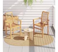Ordellia Tapis ZIZUR Marron Ovale en polypropylène extérieur, 200 x 140 cm, 1 pièce pour Patio terrasse Jardin, Sol antiderapant à Entretien Tache Facile