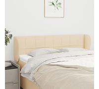 Ordellia Tête de lit avec Oreilles crème 147 x 23 x 78 88 cm en Tissu et Bois, Panneau capitonné pour dosseret rembourré, Installation sur Cadre Mural, Confort Lecture