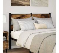 Ordellia Tête de lit de Remplacement chêne fumé 120 cm en Fer et Bois d ingénierie, Panneau dosseret pour Cadre de lit, Support Mural pour Lecture Chambre Adulte