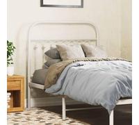 Ordellia Tête de lit de Remplacement en Acier Blanc pour Matelas 90 cm, Cadre Mural avec Pieds métal, dosseret de Soutien pour Lecture et décoration Chambre à Coucher