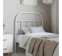 Ordellia Tête de lit de Remplacement métal Blanc 75 cm Acier Enduit de Poudre, 80 x 3 x 100 cm, Support lit, Fixation M6, pour Chambre Adulte Enfant ado, Lecture et décoration