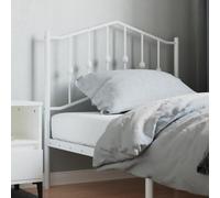 Ordellia Tête de lit de Remplacement métal Blanc 90 cm Acier Enduit de Poudre, Support Dossier pour Lecture, Fixation Stable, Chambre Adulte Enfant ado, Appui dosseret décoratif