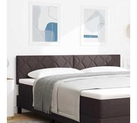 Ordellia Tête de lit en tissu marron 180 cm rembourrée avec éclairage LED, design moderne en bloc de diamants, montage mural possible, pour chambre à coucher, durable
