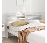 Ordellia Tête de lit sur Pied en Bois de pin Massif Blanc avec 3 étagères 160 cm, dosseret Panneau, Rangement pour Chambre Adulte, Support Appui Pratique au Quotidien