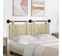 Ordellia Tête de lit Suspendue crème en Simili Cuir, Panneau capitonné avec LED, 150 x 55 x 5 cm, Montage Mural, rembourré pour Chambre Adulte et ado