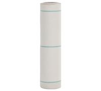 Ordellia Toile anti-mauvaises herbes blanche 0,5 x 200 m en polypropylène, 60 g/m², avec bandes vertes tous les 20 cm, non-tissé de jardin pour plate-bande surélevée, terrasse, chemin, gravier