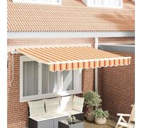 Ordellia Toile de Rechange pour auvent en Polyester 240 GSM Jaune et Orange 3,5 x 2 m, résistante aux UV et déperlante, pour terrasse Balcon Jardin ombrage extérieur