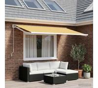 Ordellia Toile de Rechange pour Store auvent banne rétractable 250 x 200 cm, Polyester Orange et Noir 240 GSM, résistante aux UV et intempéries, pour terrasse Balcon Jardin Patio ombrage extérieur