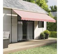 Ordellia Toile de Remplacement pour Store auvent banne Rouge et Blanc 4,5 x 3 m en Polyester avec revêtement PU, résistante aux UV, pour terrasse Jardin Balcon pergola