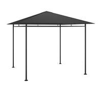 Ordellia Tonnelle 3 x 3 x 2,7 m anthracite avec construction en acier 180 g/m² Tente de fête imperméable avec protection solaire et coupe-vent pour extérieur, camping, jardin, terrasse