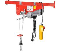 Ordellia Treuil électrique 1000 W pour charge de 200 à 400 kg avec câble métallique, arrêt d'urgence et télécommande pour atelier, garage, chantier, transport de matériaux