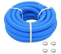 Ordellia Tuyau de piscine bleu 38 mm 12 m LDPE avec 4 pinces, divisible en sections de 1 m pour pompe à filtre, skimmer et nettoyage de bassin