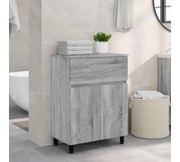 Ordellia Unité de vanité Salle de Bain Sonoma Gris en Bois d ingénierie 60 x 35 x 80 cm pour Rangement Vasque tiroir, Porte réversible, Meuble sous Placard Salle d Eau