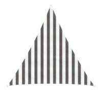Ordellia Voile d'ombre Triangulaire Gris Clair et Blanc en HDPE 2 x 2 x 2 m avec Fixations Acier Inoxydable pour Jardin terrasse Balcon Protection UV et Ventilation extérieure