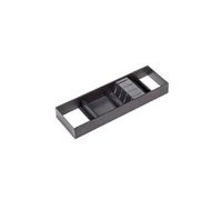 Emuca Orderbox Porte-couteau pour tiroir, 150x470mm, Acier et Bois, Gris antracite Gris anthracite G