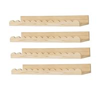 ordinarYone Lot de 4 étagères murales en bois pour chambre d'enfant avec bords arrondis