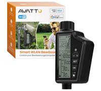 Ordinateur d'arrosage WiFi, automatique, compatible Alexa/Google, couleur noire