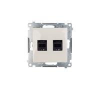 Ordinateur double prise 2xRJ45 cat.6 avec Simon 54 D62.01/41