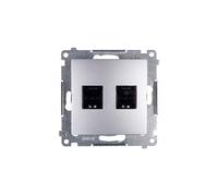 Ordinateur double prise 2xRJ45 cat.6 avec Simon 54 D62.01/43