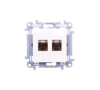 Kontakt-Simon C62E.01/11 Prise de courant en plastique IP20 Blanc 77 mm 43 mm 77 mm