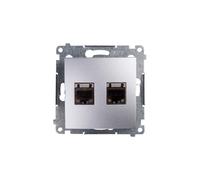Ordinateur double prise 2xRJ45 cat.6 Simon 54 D62E.01/43