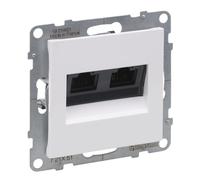 Ordinateur SUNO double RJ45 cat 5e UTP blanc 721151