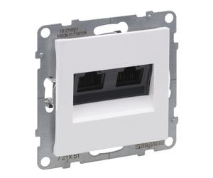 Ordinateur SUNO double RJ45 cat 5e UTP blanc 721151