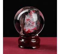 ore Cinnabar Ball Golden Purple Sand high Content Gold Ornaments Crystal,80mm Gemstone Stone