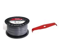 Oregon 106504E Fil de Coupe Rond Duoline, 3,0 mm, Bobine de 120 m & Lame de Débroussailleuse Broyeuse Universelle à 2 Dents, 300mm x 4,0mm