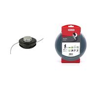 Oregon 539137 Tête de Coupe Universelle sans boulons, Tap and Go, 130 mm & 106502E Fil de Coupe Rond Duoline, 3,0 mm, Rouleau de 60 m