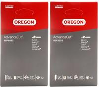 Oregon 90PX052E AdvanceCut - Chaîne de Tronçonneuse pour Guide-Chaîne de 14" (35 cm), 52 Maillons d'Entraînement, Compatible avec Bosch, Karcher, Husqvarna, Makita et autres (Lot de 2)