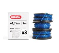 Oregon Bobine de fil de débroussailleuse pour Worx, remplacement exact du modèle WA0004.1, compatible avec débroussailleuse Worx, fil Gatorline torsadé carré 1,65 mm, lot de 4