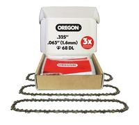 Oregon Chaîne de Tronçonneuse pour Guide 45cm, .325", 1,6mm, 68 Maillons | Lot de 3, Chaîne de Rechange Compatible Stihl Modeles et plus